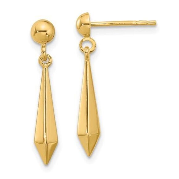 Leslie's 14K Polished Post Dangle Earrings - Picture 1 of 4